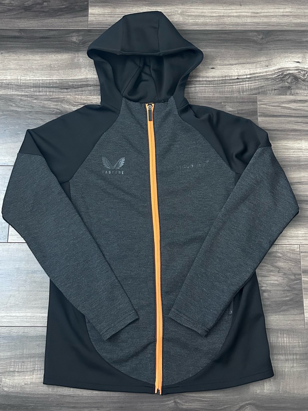 McLaren F1 Castore Team Dual Brand Racing Full Zip Hoodie Black Mens Size Small